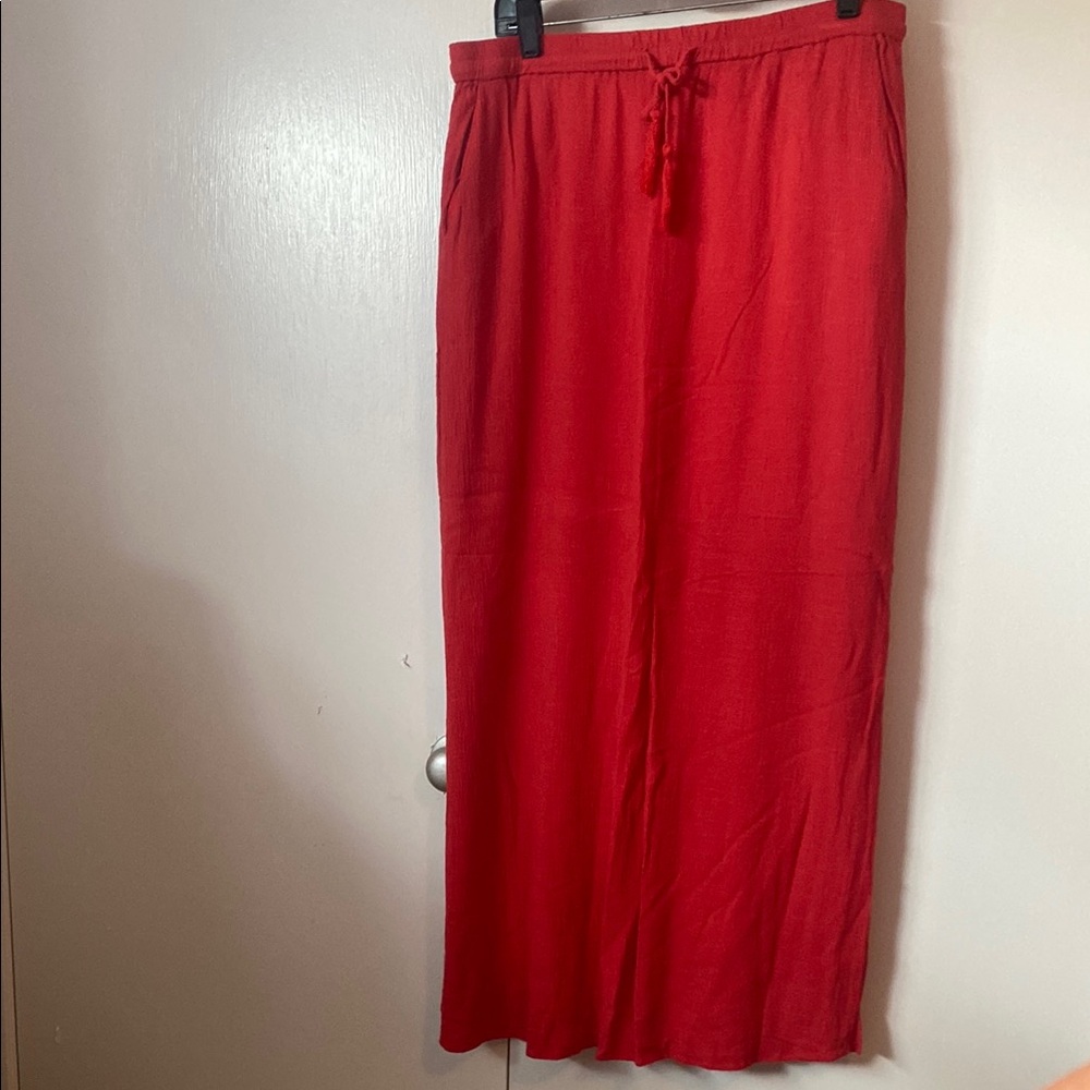 Red Women's Maxi Skirt